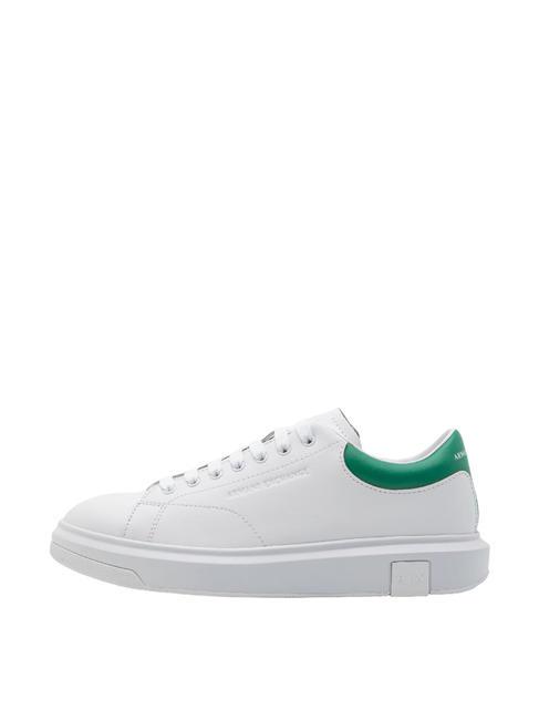 ACTION Baskets en cuir op.blanc+vert - Chaussures Homme
