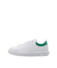 ARMANI EXCHANGE ACTION Baskets en cuir op.blanc+vert - Chaussures Homme - 2