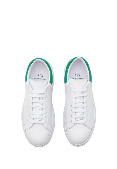 ACTION Baskets en cuir op.blanc+vert - Chaussures Homme