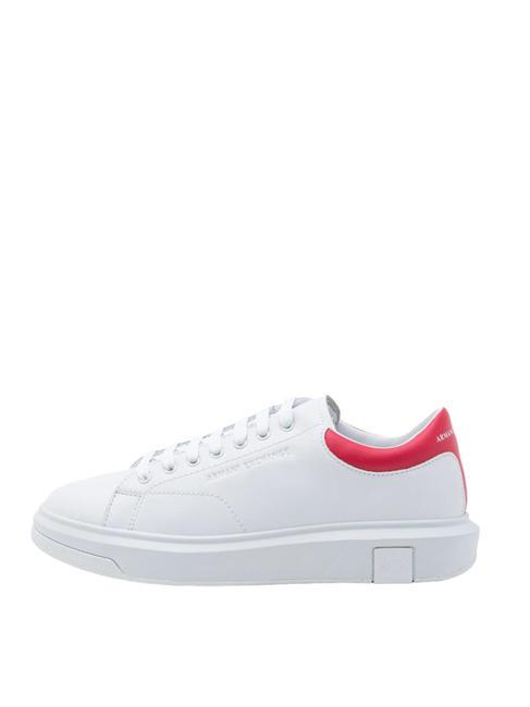 ACTION Baskets en cuir op.blanc + rouge - Chaussures Homme