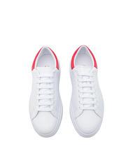 ARMANI EXCHANGE ACTION Baskets en cuir op.blanc + rouge - Chaussures Homme - 4