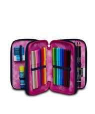 SEVEN CLOUDY SHAPES Trousse 3 zips avec trousse scolaire - Étuis et Accessoires