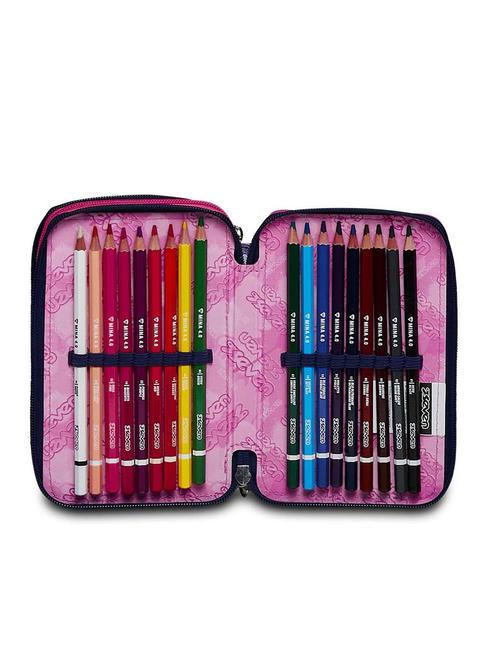 CLOUDY SHAPES Trousse 3 zips avec trousse scolaire Bluedeep - Étuis et Accessoires