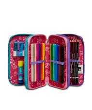 SJGANG EVER RAYLY GIRL Trousse 3 zips avec trousse scolaire - Étuis et Accessoires