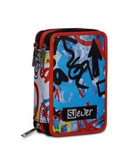 SJGANG EVER DRIFT BOY Trousse 3 zips avec trousse scolaire rouge orange - Étuis et Accessoires - 6