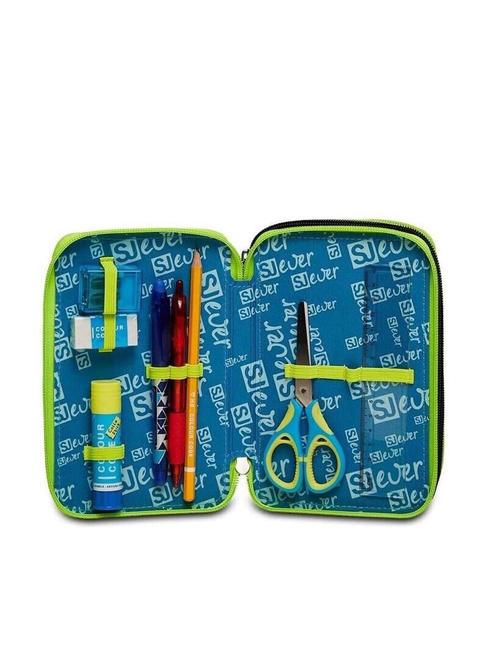 EVER URBY BOY Trousse 3 zips avec trousse scolaire Noir - Étuis et Accessoires