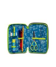 SJGANG EVER URBY BOY Trousse 3 zips avec trousse scolaire Noir - Étuis et Accessoires - 3