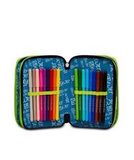 SJGANG EVER URBY BOY Trousse 3 zips avec trousse scolaire Noir - Étuis et Accessoires - 4