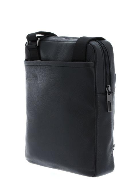 AKRON Sac plat en cuir Noir - Sacs en Bandoulières pour Homme