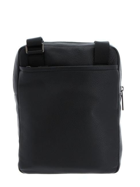 AKRON Sac plat en cuir Noir - Sacs en Bandoulières pour Homme
