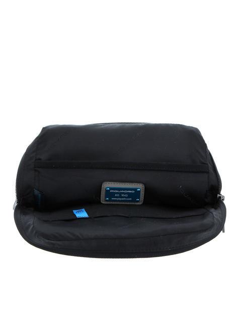 AKRON Sac plat en cuir Noir - Sacs en Bandoulières pour Homme