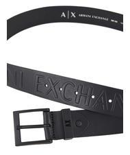 ARMANI EXCHANGE A|X LEATHER Ceinture en cuir Noir - Ceintures - 3