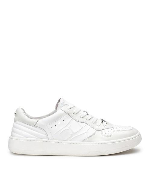 IRON 3992 Baskets en cuir à logo embossé blanc - Chaussures Homme