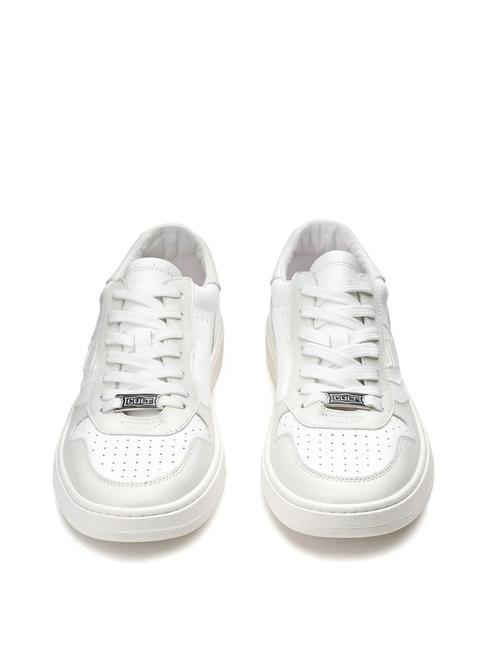 IRON 3992 Baskets en cuir à logo embossé blanc - Chaussures Homme