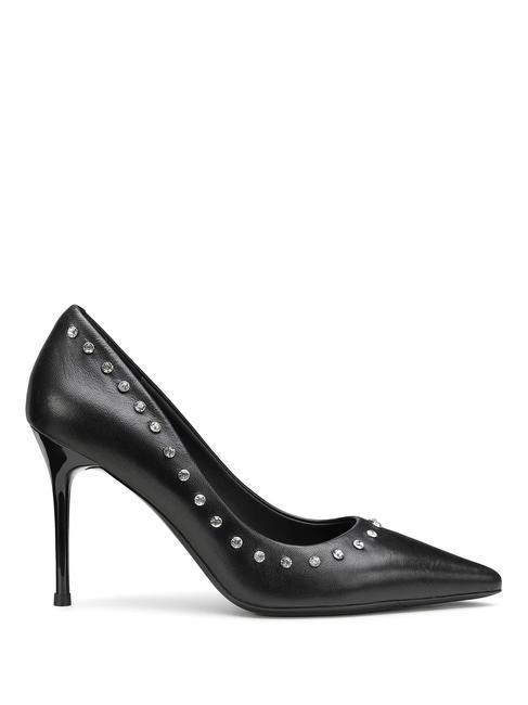 QUEEN 3878 Escarpins en cuir avec applications noir - Chaussures Femme