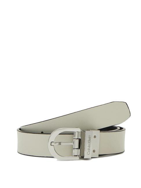 CK MUST Ceinture en cuir r&eacute;versible blackmono - Ceintures