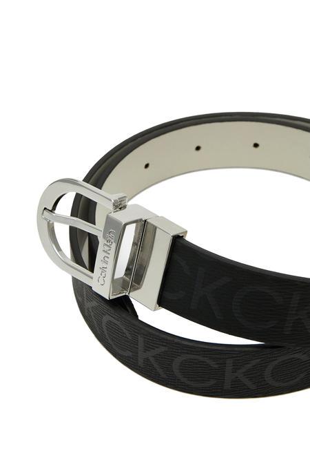 CK MUST Ceinture en cuir r&eacute;versible blackmono - Ceintures