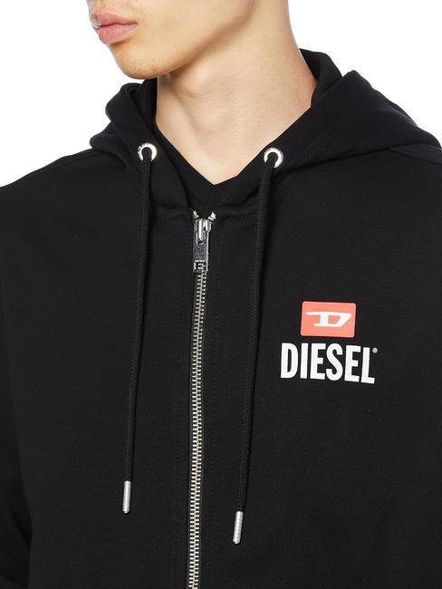 S-GIRK Sweat entièrement zippé avec capuche noir - Pulls molletonnés