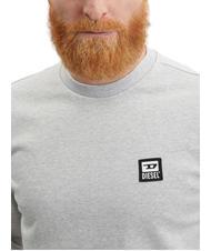 DIESEL S-GIRK Sweat col rond gris - Pulls molletonnés - 3