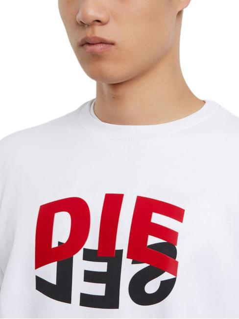 S-GIRK Sweat col rond en coton blanc - Pulls molletonn&eacute;s