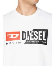 DIESEL S-GIRK Sweat col rond en coton blanc - Pulls molletonnés - 3