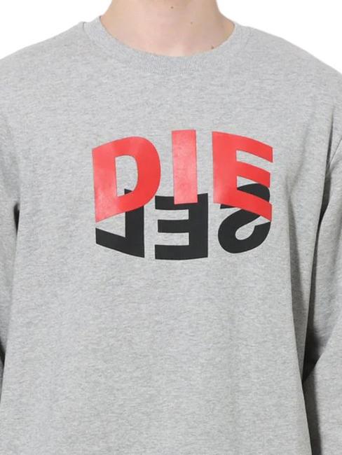 S-GIRK Sweat col rond en coton gris - Pulls molletonn&eacute;s