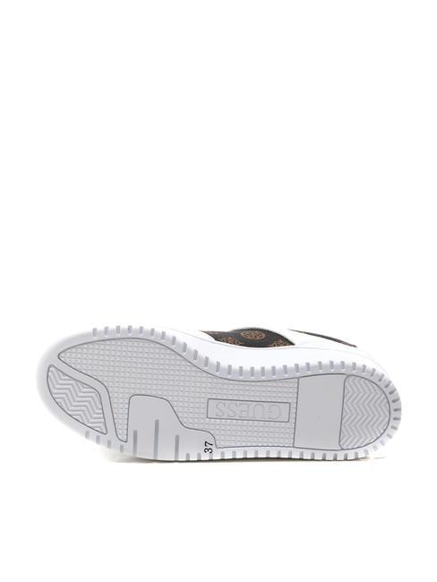 MIRAM 2 Baskets Blanc / marron - Chaussures Femme