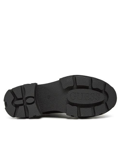 YELMA Bottines &agrave; logo m&eacute;tallis&eacute; NOIR - Chaussures Femme