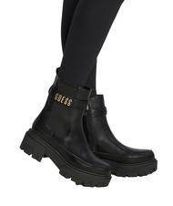 GUESS YELMA Bottines &agrave; logo m&eacute;tallis&eacute; NOIR - Chaussures Femme - 8