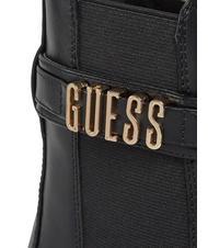 GUESS YELMA Bottines &agrave; logo m&eacute;tallis&eacute; NOIR - Chaussures Femme - 6