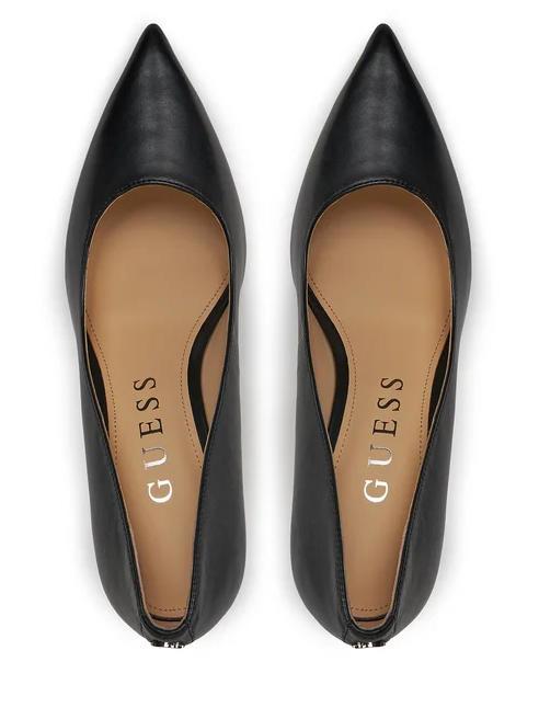 Guess Rica7 Escarpins En Cuir A Talon Aiguille Noir Achetez A Prix Outlet
