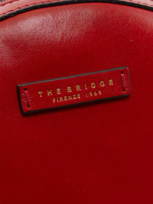 COSTANZA Sac &agrave; dos en cuir cerise / or - Sacs pour Femme