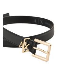 ARMANI EXCHANGE TONGUE Ceinture en cuir Noir - Ceintures - 3