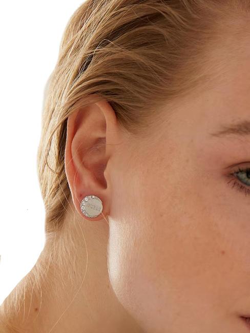 MOON FASES Boucles d'oreilles avec cristaux ARGENT - Boucles d'oreilles