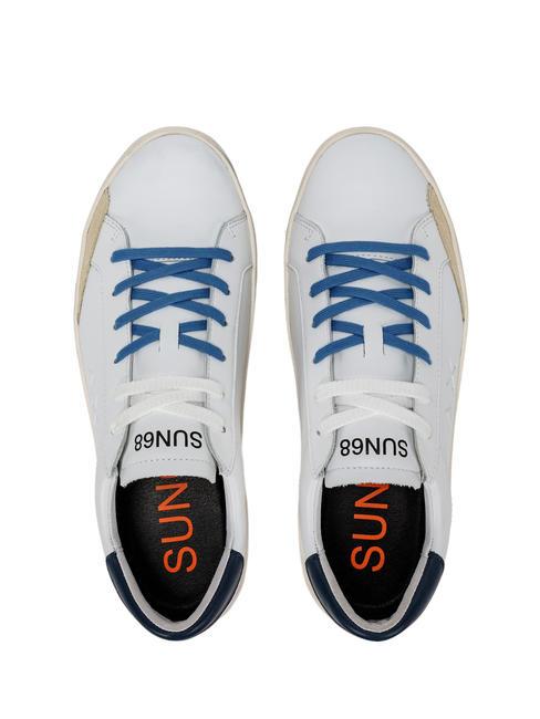 STREET LEATHER Baskets blanc/bleu marine - Chaussures Homme