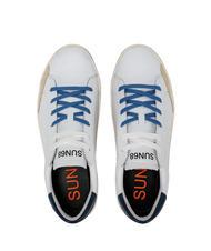 SUN68 STREET LEATHER Baskets blanc/bleu marine - Chaussures Homme - 3