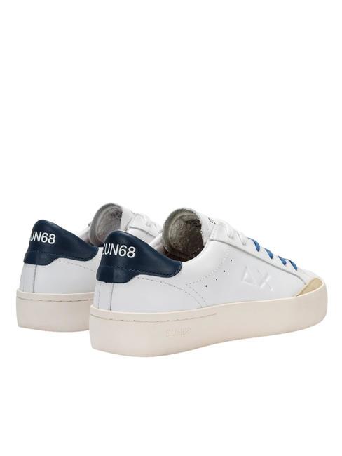 STREET LEATHER Baskets blanc/bleu marine - Chaussures Homme