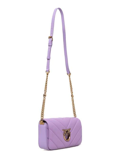 LOVE CLICK Mini sac en cuir tulipe violet-or antique - Sacs pour Femme