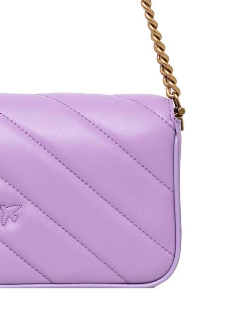 LOVE CLICK Mini sac en cuir tulipe violet-or antique - Sacs pour Femme