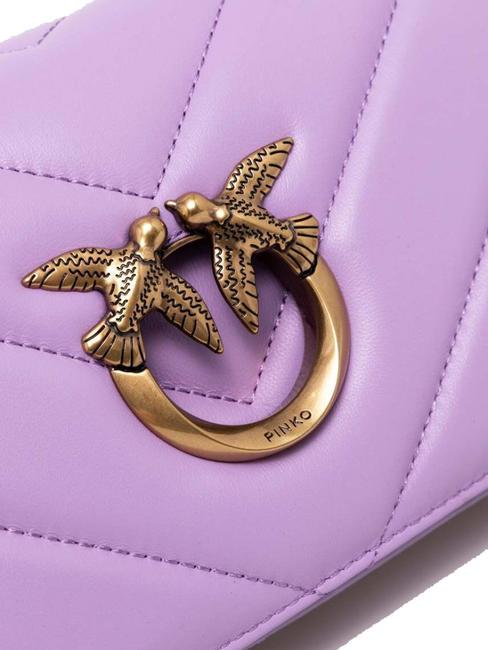 LOVE CLICK Mini sac en cuir tulipe violet-or antique - Sacs pour Femme