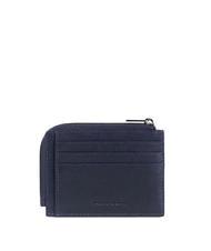 PIQUADRO S129  Porte-cartes / porte-monnaie en cuir bleu - Portefeuilles Homme - 2
