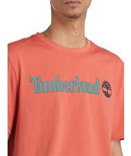 TIMBERLAND KENNEBEC RIVER LINEAR LOGO T-shirt en cotton application de Sienne brûlée - T-shirt - 3