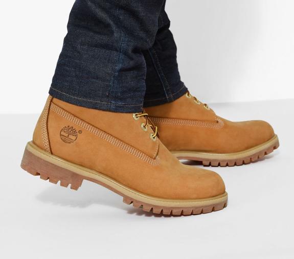 Bottines PREMIUM 6 POUCES, en nubuck jaune - Chaussures Homme