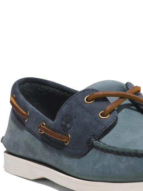 CLASSIC BOAT Chaussure bateau en cuir nubuck bleu moyen - Chaussures Homme