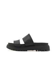 TIMBERLAND CLAIREMONT WAY Sandale pantoufle en cuir noir pleine fleur - Chaussures Femme - 2