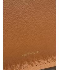 COCCINELLE SNIP Sac bandouli&egrave;re en cuir martel&eacute; cuir/noir - Sacs pour Femme - 5