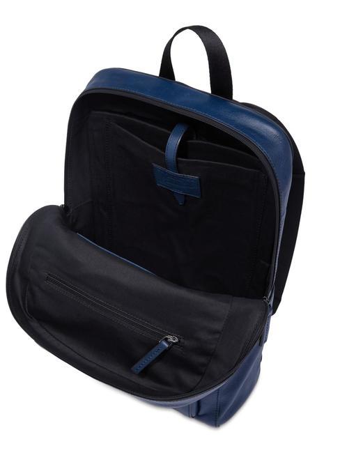 DAMIANO Sac &agrave; dos en cuir pour ordinateur portable 14" oc&eacute;an profond abb. ruth&eacute;nium fonc&eacute; mat - Sacs &agrave; dos pour ordinateur portable
