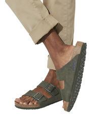 BIRKENSTOCK ARIZONA Chausson &agrave; deux bandes Thym poussi&egrave;re du d&eacute;sert - Chaussures unisexe - 8