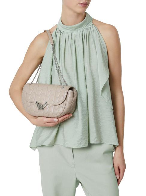 DEW MATELASSE  Sac port&eacute; &eacute;paule/crois&eacute; rose poudr&eacute; - Sacs pour Femme