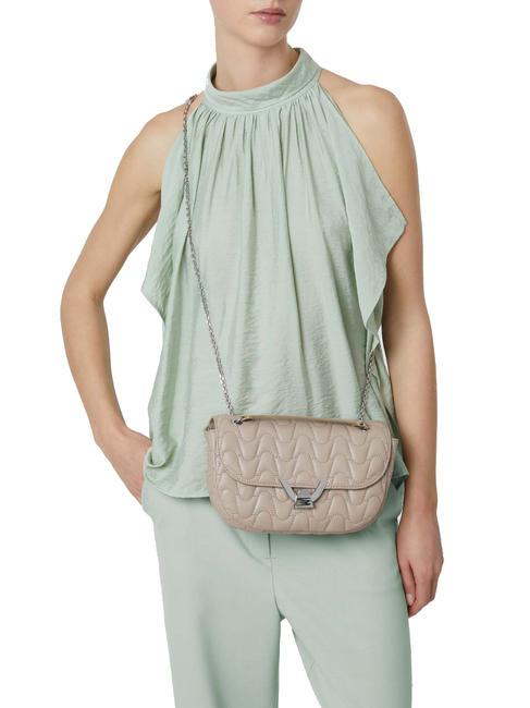 DEW MATELASSE  Sac port&eacute; &eacute;paule/crois&eacute; rose poudr&eacute; - Sacs pour Femme